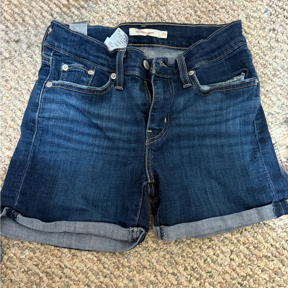 Levi's Dark Blue Jean Shorts